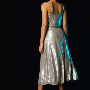 Wilfred Midi Gold Foil Skirt